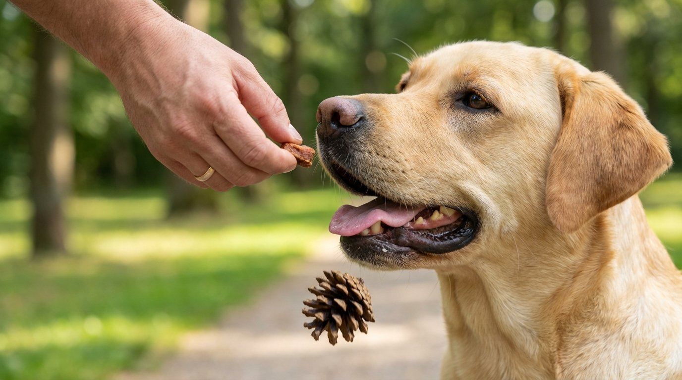 erfahren sie, wie sie ihrem hund beibringen, gefundene gegenstände durch positiven tauschhandel freiwillig loszulassen statt nein zu sagen