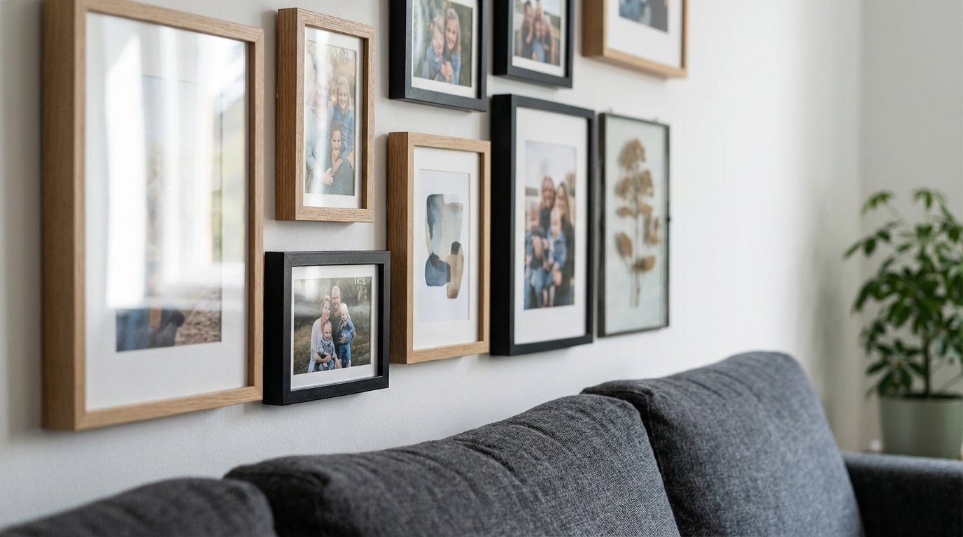 entdecken Sie die einfachste Deko-Idee 2026 für Ihre leere Sofa-Wand - minimalistisch, preiswert und wirkungsvoll für Ihr Wohnzimmer