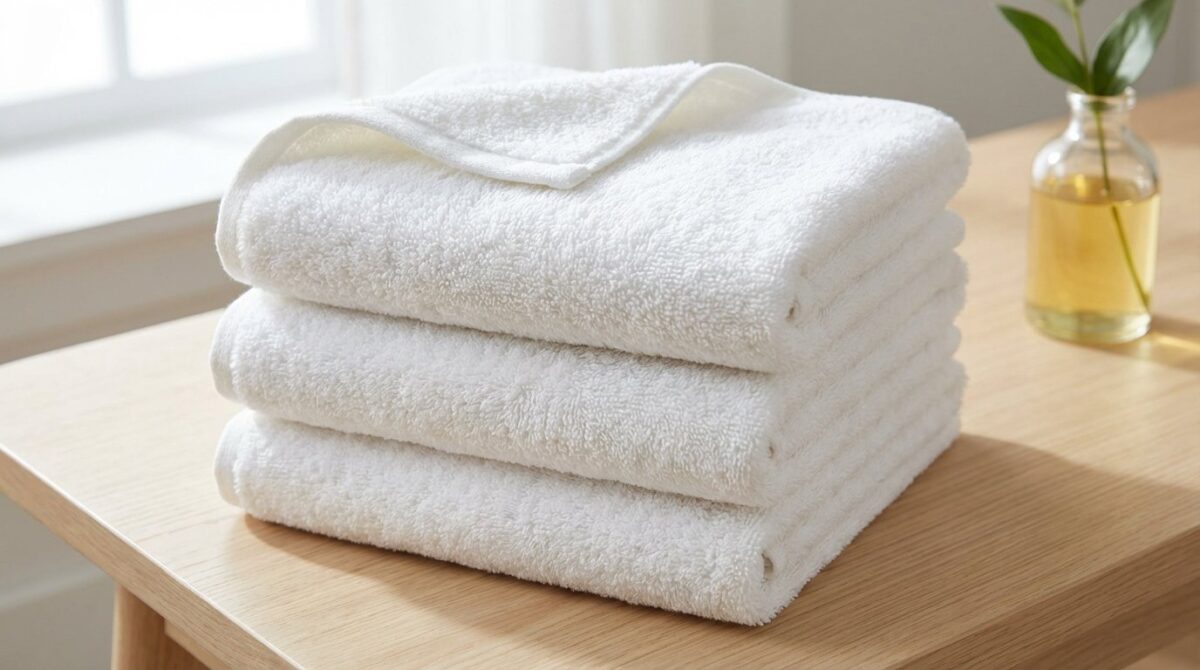 entdecken Sie das einfache Geheimnis, um raue Handtücher wieder samtweich zu machen wie im Luxushotel ohne Weichspüler