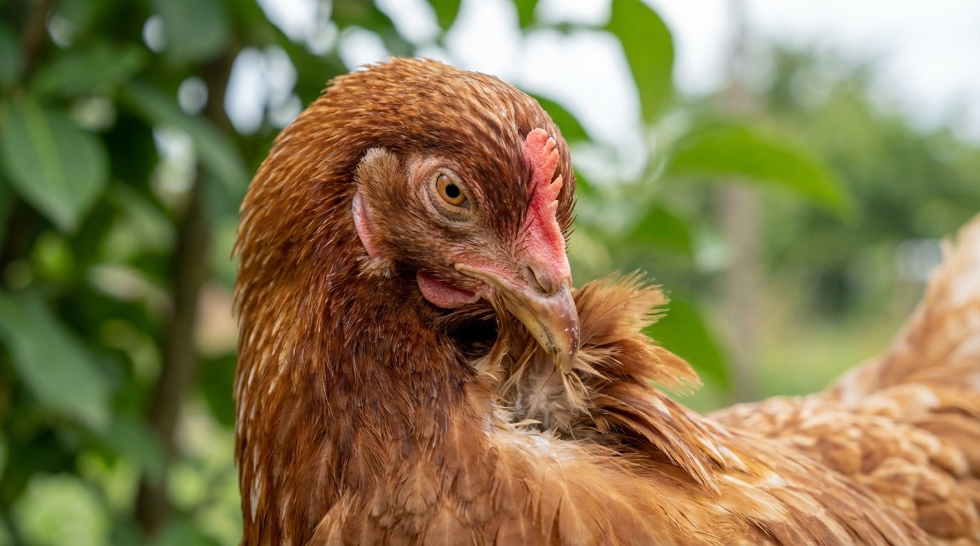 erkennen Sie die Warnsignale von Roten Vogelmilben bei Hühnern: Verhaltensänderungen am Abend, Stress und Angst vor dem Stall deuten auf Parasitenbefall hin