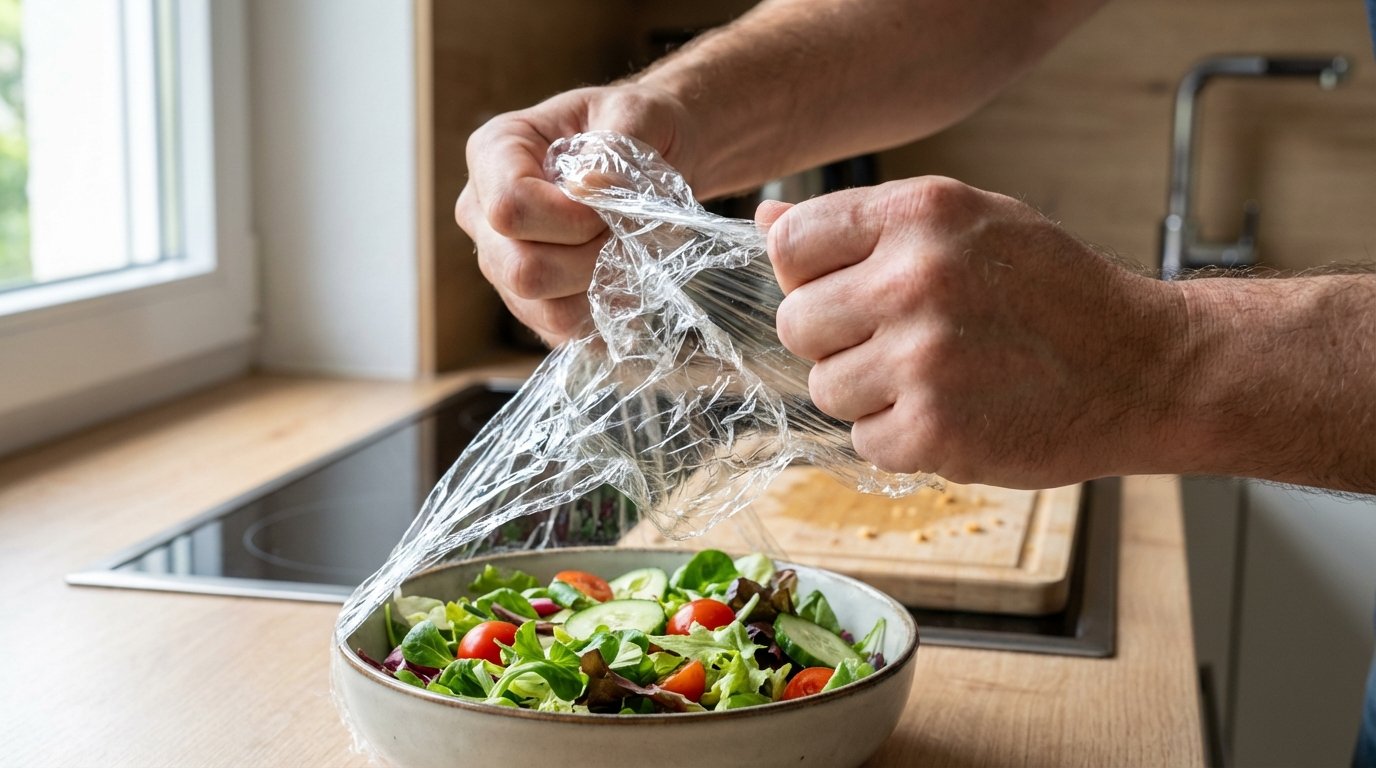 entdecken Sie die praktische Alternative zu Frischhaltefolie und Alufolie, um Ihre Speisen hygienisch im Kühlschrank zu lagern und dabei Plastik zu sparen