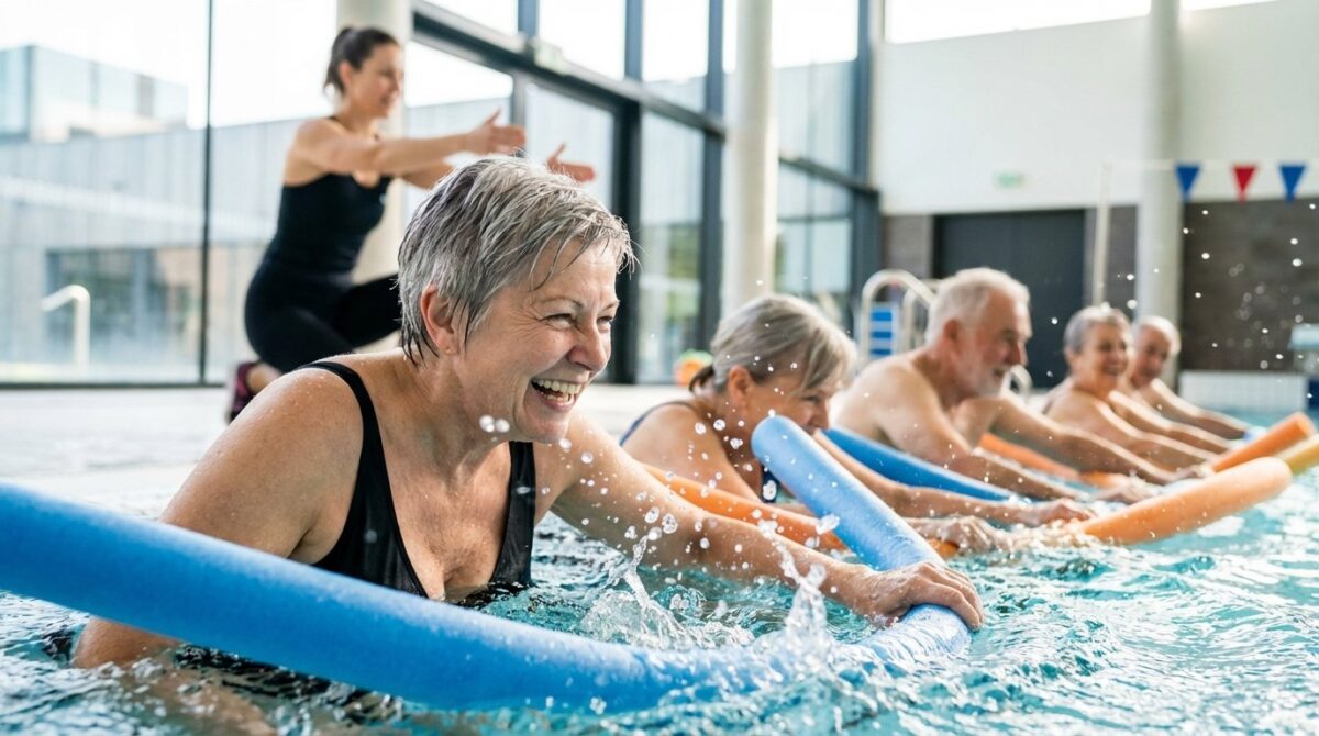 entdecken Sie, wie Aquarunning und Wassergymnastik nach 50 Jahren zu effektivem Gewichtsverlust und Gelenkschonung führen