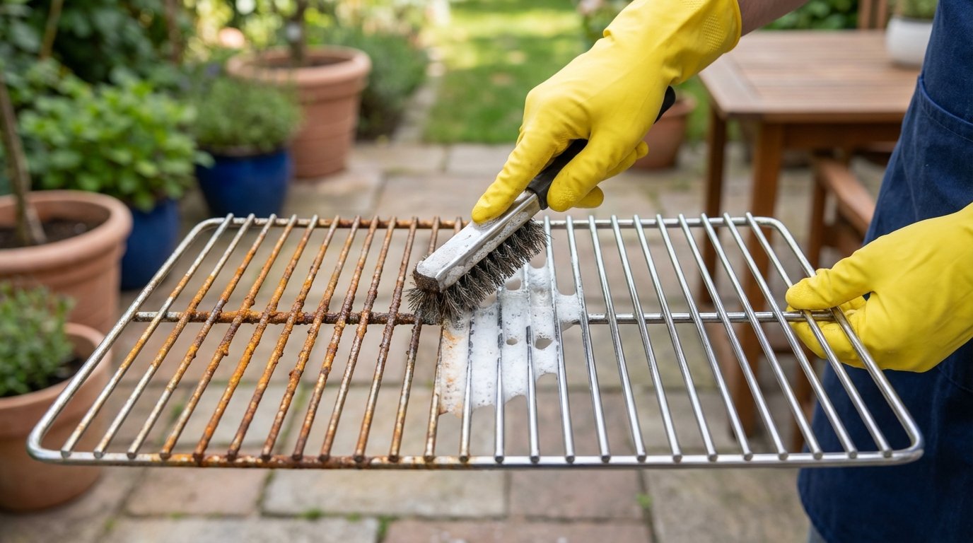 entfernen Sie hartnäckigen Rost vom Grillrost mit einem einfachen Hausmittel aus Ihrem Schrank - schnell, günstig und effektiv